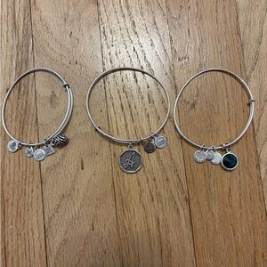 Alex and Ani Silver Charm Bracelet Set